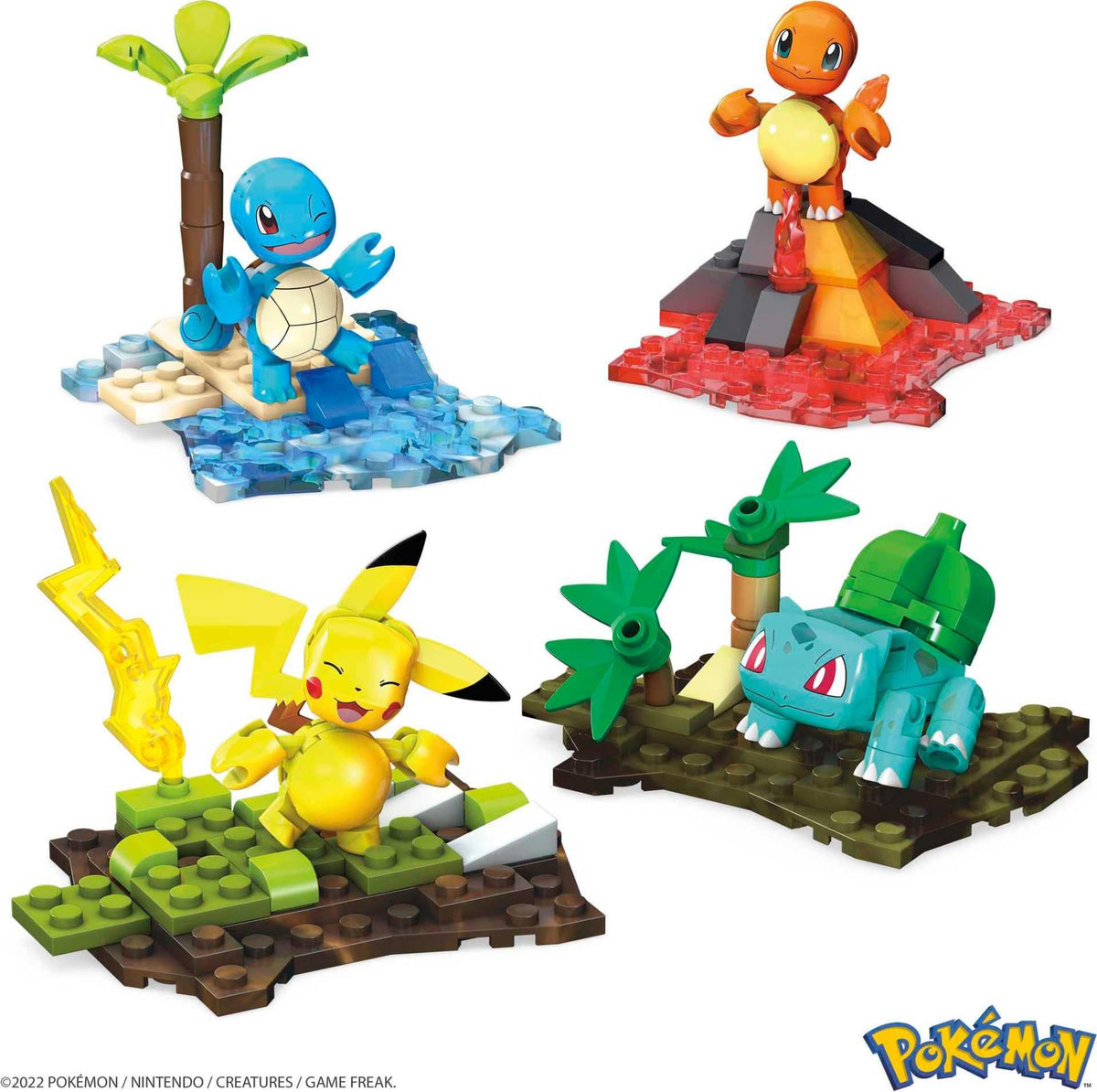 Mega Bloks Pokemon Kanto Squirtle figure with poseable joints for versatile battle scenes