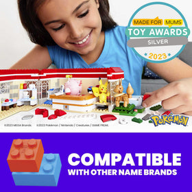 Mega Bloks Pokemon Pikachu figure ready for action play and display