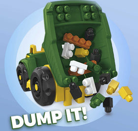 Mega Brands blocks stored in the truck bin for easy cleanup