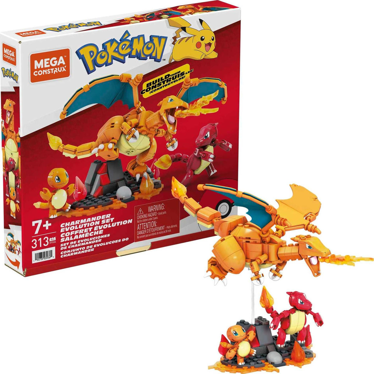 Mega Brands Charizard poseable figure for imaginative battles and display.