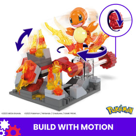 Charmander fire-environment display enhances visual storytelling