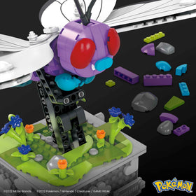 Butterfree set compatible with other Mega Pokemon collections for expanded displays