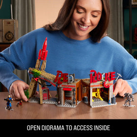 Mega Brands Dogmeat companion figure with removable scarf for authentic detail.