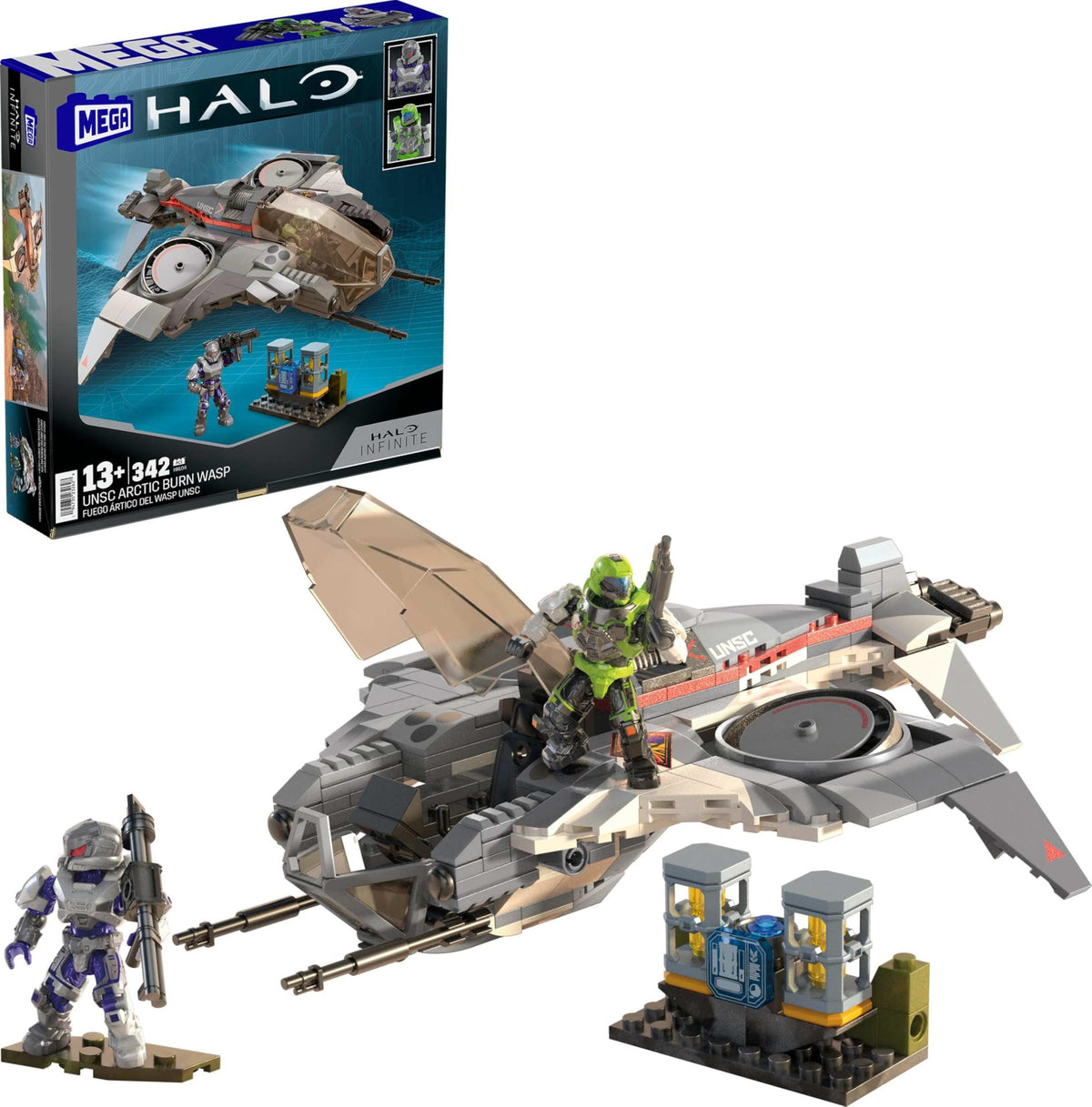 Mega Brands Halo Arctic Burn Wasp model with detailed build for collectors.
