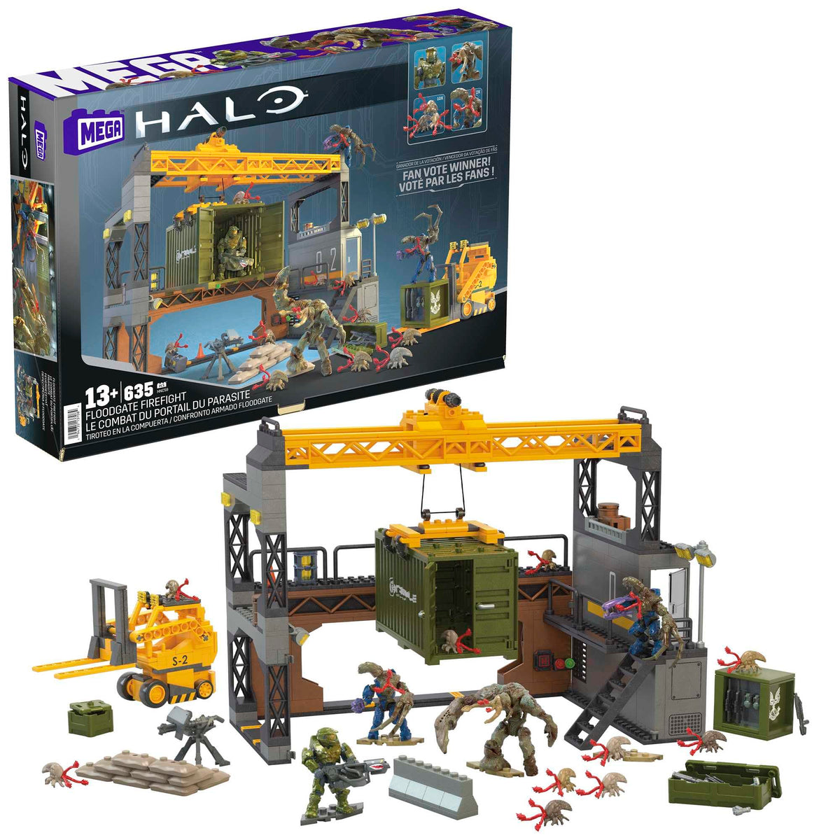 Mega Brands Halo Floodgate crane in action boosts imaginative play