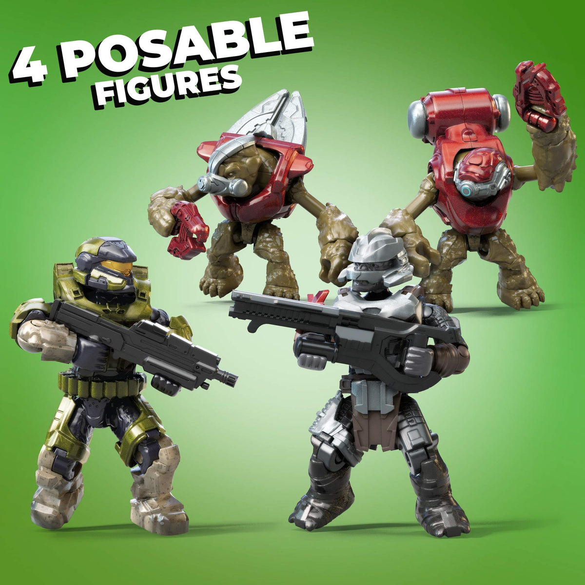 Mega Construx dual plasma cannons add dramatic play scenes.