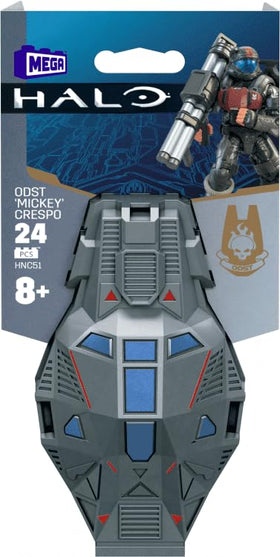 Mega Brands Halo ODST Mickey Crespo drop pod featuring opening hatch for authentic orbital insertion