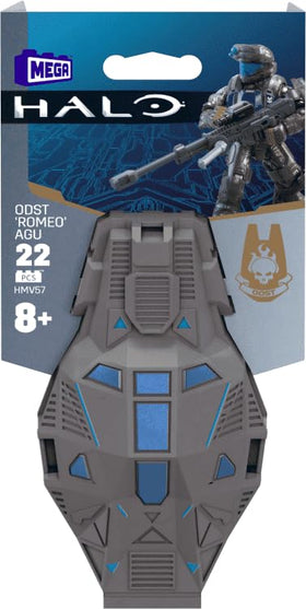 Mega Brands Halo ODST Romeo Agu drop pod transport doubles as storage and accessories housing