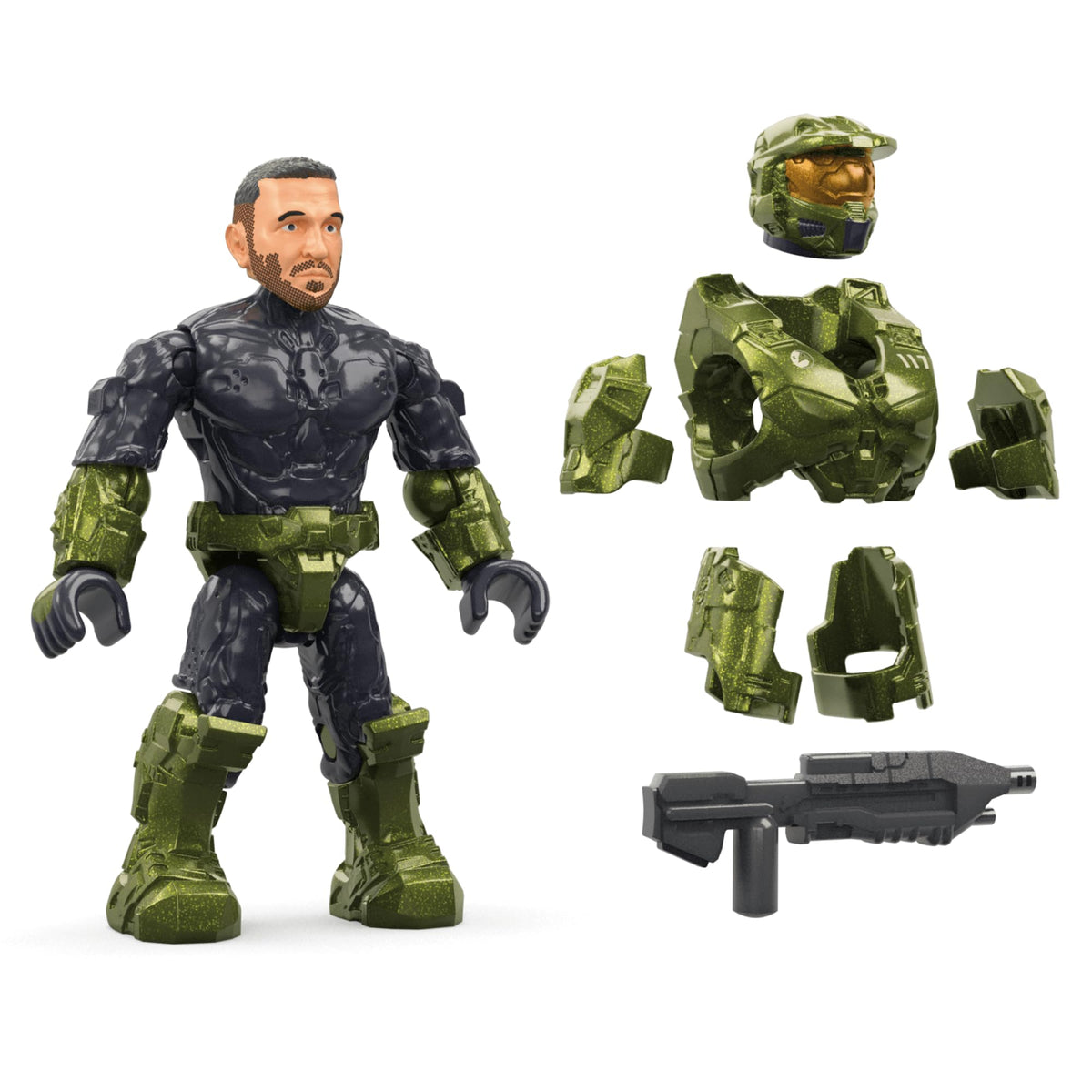 Mega Brands Halo Warthog wheel action showcases rolling wheels for dynamic play