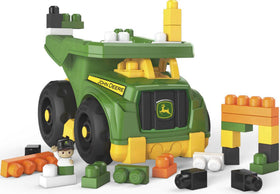 Mega Brands John Deere dump truck with blocks for hands-on building fun