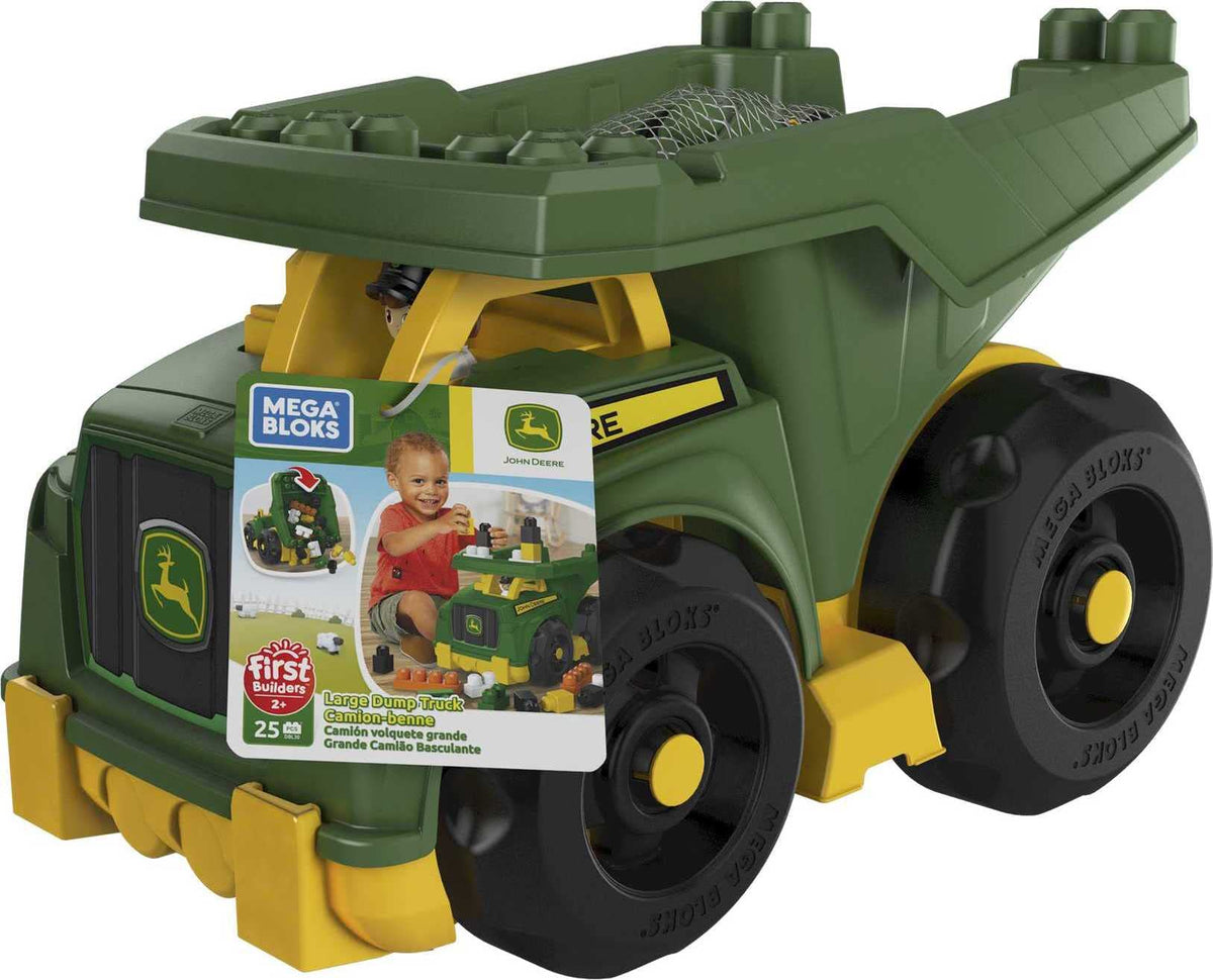 Mega Brands John Deere kit encouraging imaginative construction play