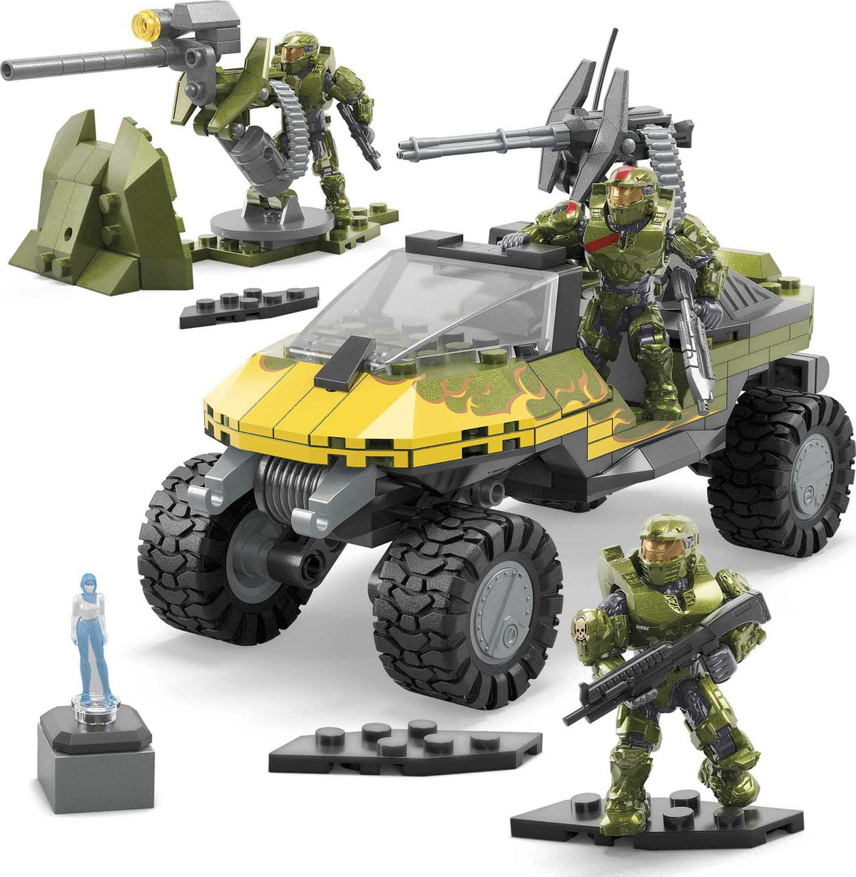 Mega Halo Warthog wheels enable smooth rolling play for adventures
