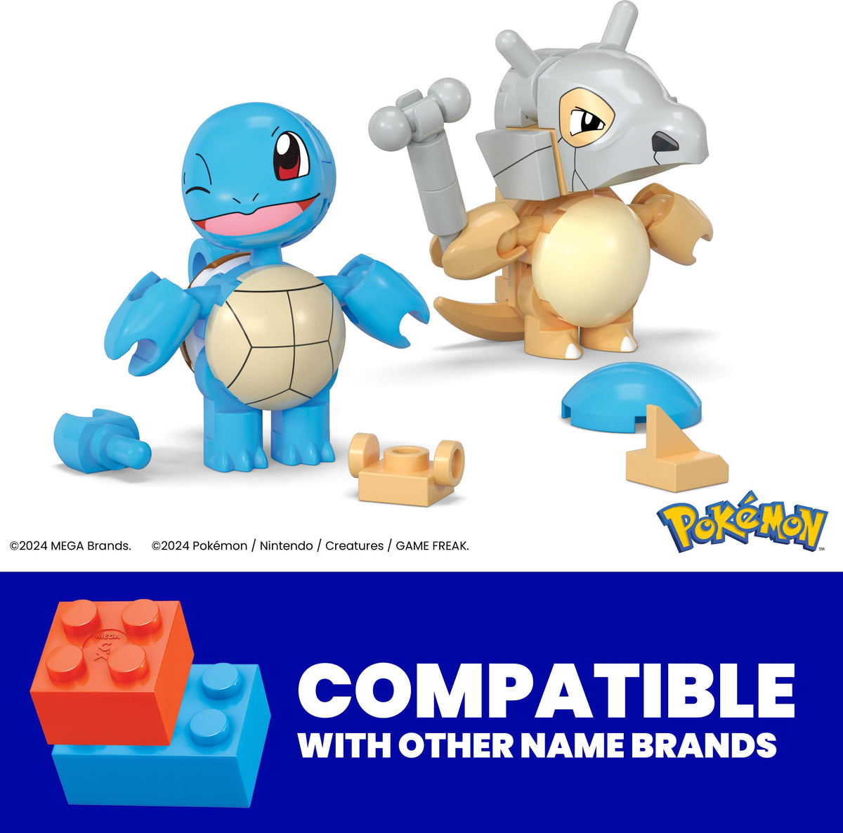 Mega Pokémon Poke Ball opened to reveal buildable characters for hands on fun