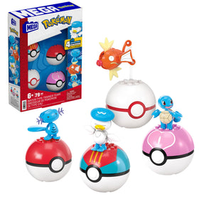 Mega Brands Mega Pokémon Squirtle figure on display, ready for imaginative water-type adventures.