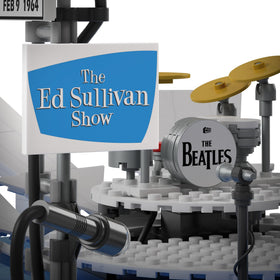 Display-ready MEGA The Beatles set centerpiece for shelves or desks.