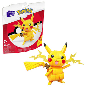 Mega Brands Pikachu building set with 205 pieces sparks imaginative play and display.