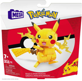 Mega Brands Pikachu display-ready figure perfect for on-shelf collections.