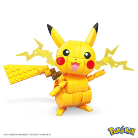 Mega Brands Pikachu poseable figure stands over four inches for dynamic battle poses.