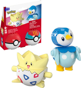 Mega Brands Poké Ball 2-Pack with Togepi and Piplup for imaginative play