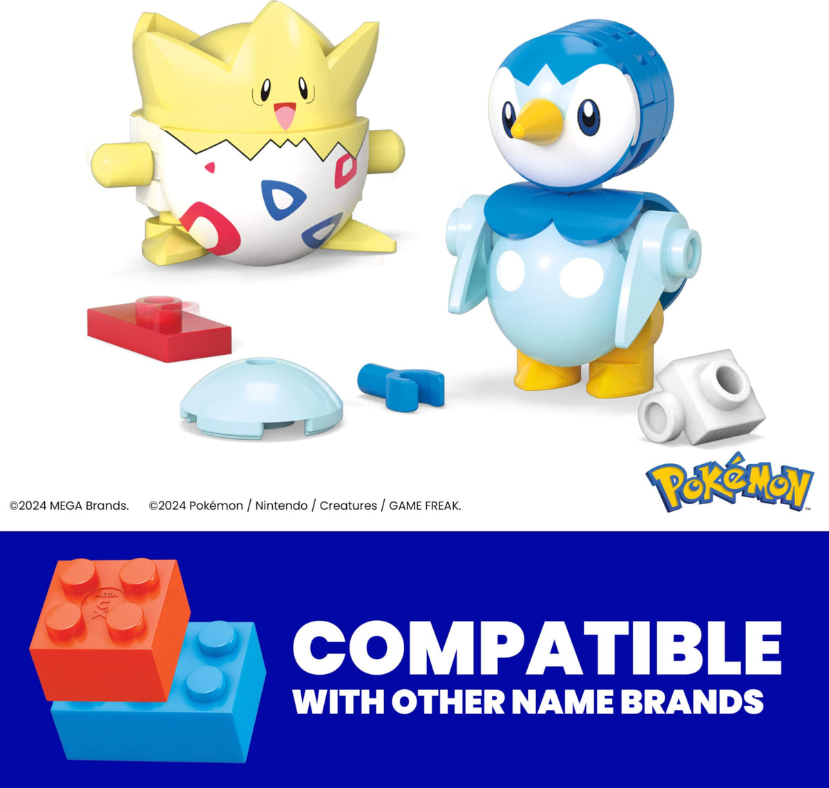Mega Brands Poké Ball 2-Pack shown open for poseable display
