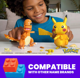 Mega Brands MEGA Pokémon Kanto Charmander figure with 4-inch articulation for poseable action.