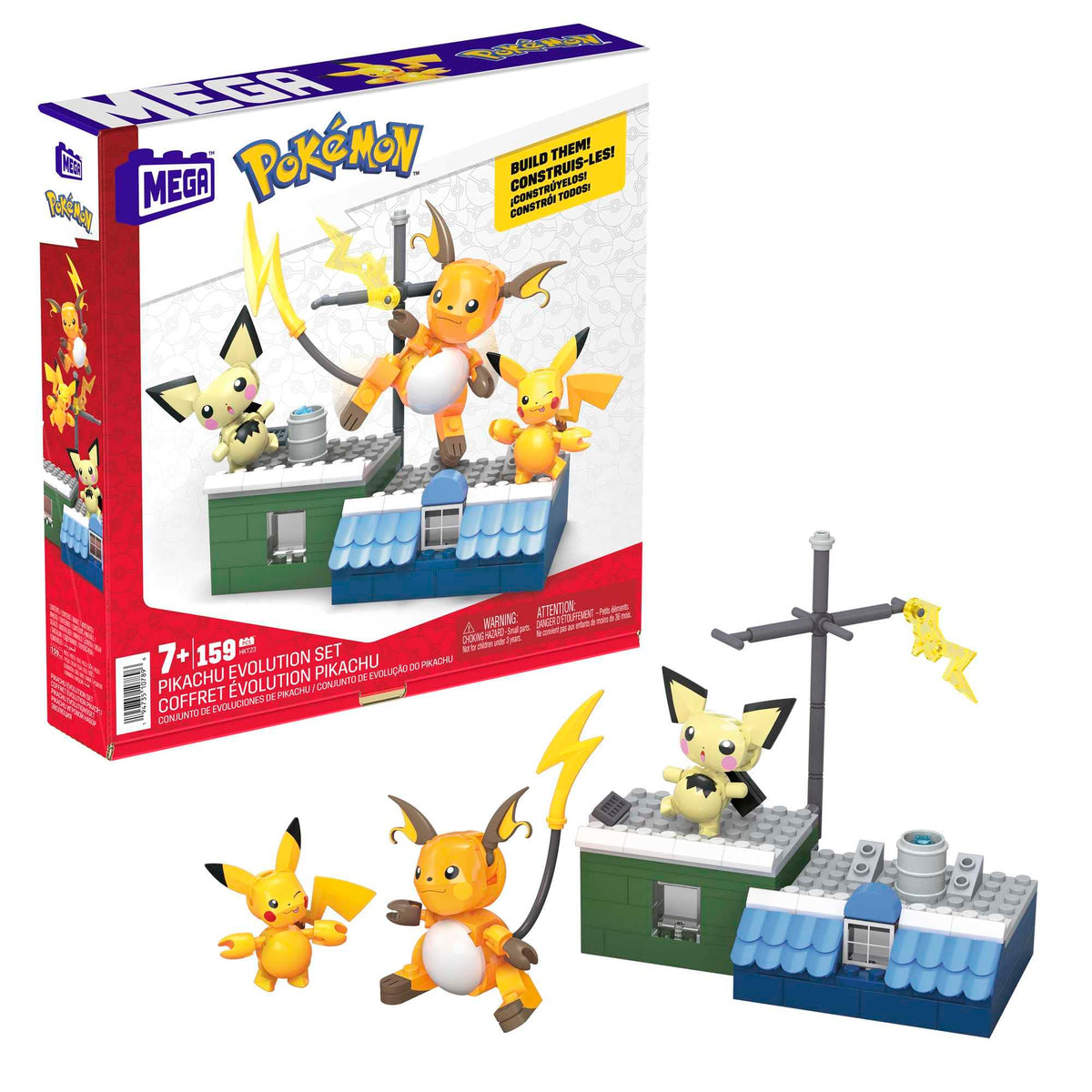 MEGA Brands Pokémon Pichu figure ready for imaginative play and posing.