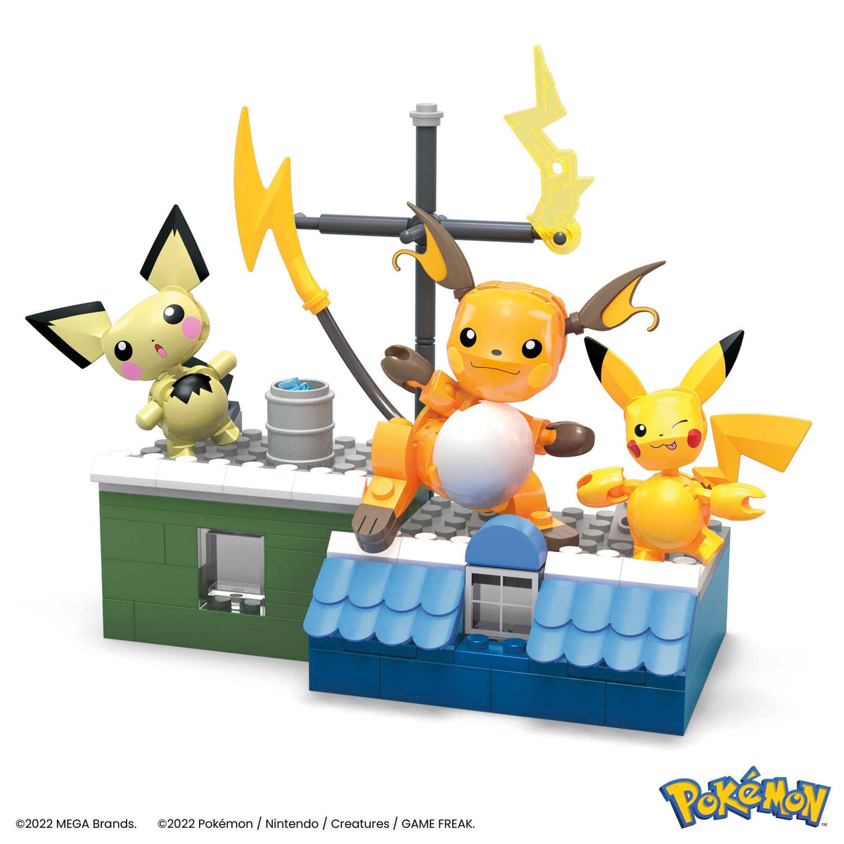 MEGA Brands Pokémon Raichu figure designed for action-packed battles and display.