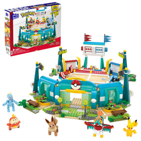 Mega Brands Training Stadium with 1101 pieces ready for imaginative battles.