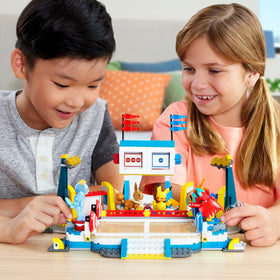 Five poseable Pokémon figures set for action and storytelling in the stadium.