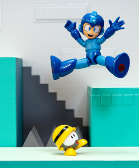 Helmeted Mega Man head sculpt with updated details for shelf display.