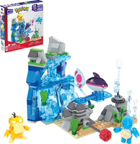 MEGA Pokémon Aquatic Adventure Finneon swimming with Motion Brick enhances storytelling.