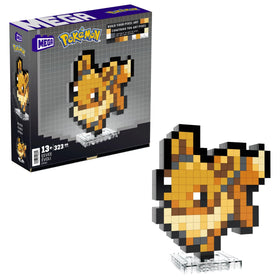 Mega Pokemon Eevee pixel-art figure for desktop display or wall mounting.