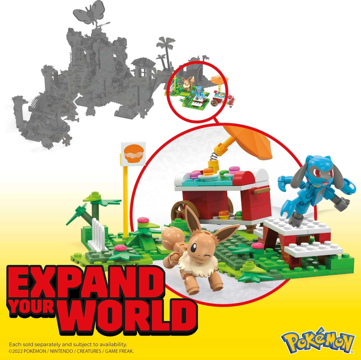 Eevee poseable figure adds expressive storytelling to MEGA Pokémon play.