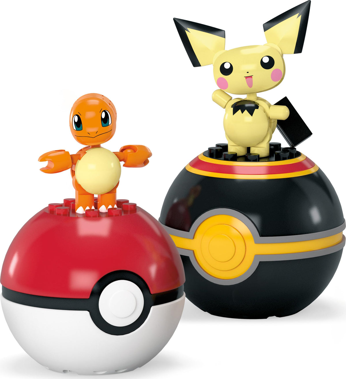 Pichu buildable figure from the MEGA Pokémon set for poseable display.