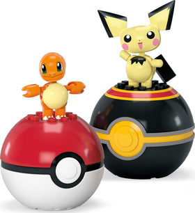 Pichu buildable figure from the MEGA Pokémon set for poseable display.