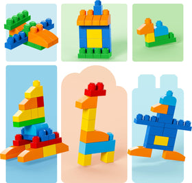 Mega Bloks blocks with special shapes spark imaginative building sessions.