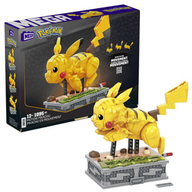 Mega Bloks Mega Pokémon Pikachu figure, front view for display.