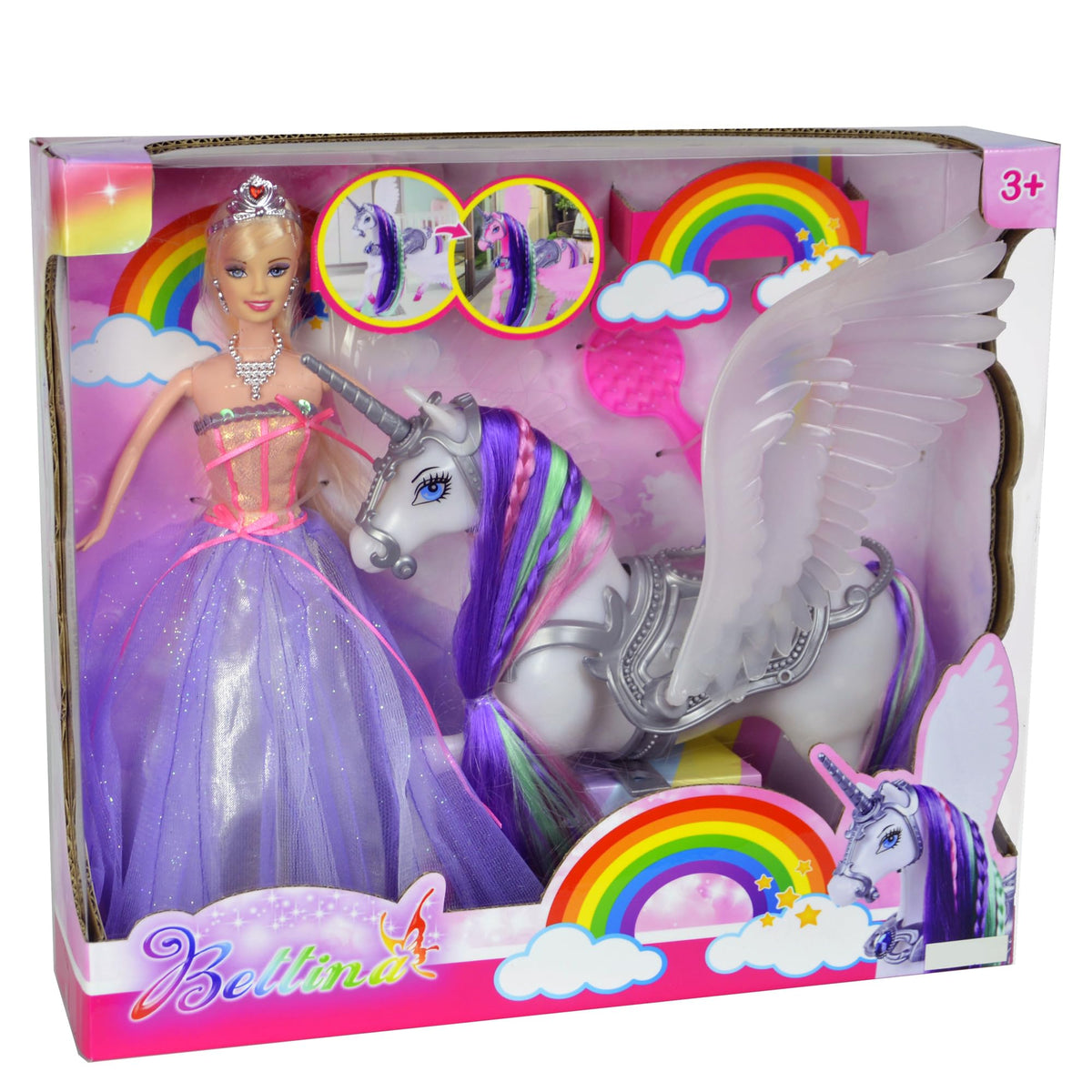 MEGAFUN color-change unicorn under sunlight reveals pink for outdoor play