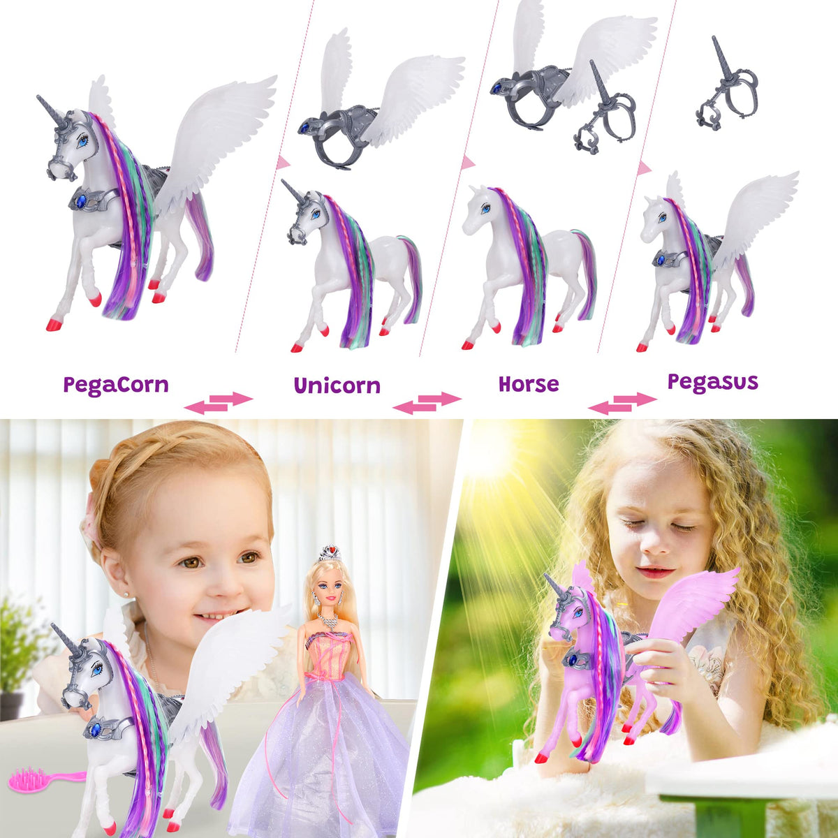 MEGAFUN 12-inch unicorn sized for imaginative display and play