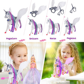 MEGAFUN 12-inch unicorn sized for imaginative display and play