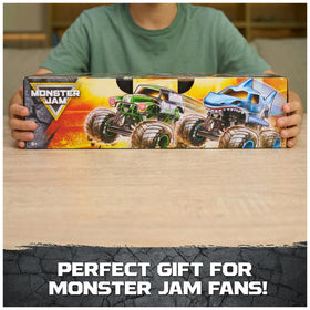 Megalodon 1:64 die-cast truck with neon wheels for racing vibes.