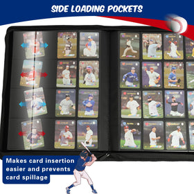 Megapuxin Baseball Card Binder holds up to 1024 cards across 32 double-sided pages
