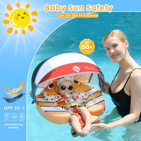 Megapuxin Mambobaby 5-point safety belt secures little swimmers during play.