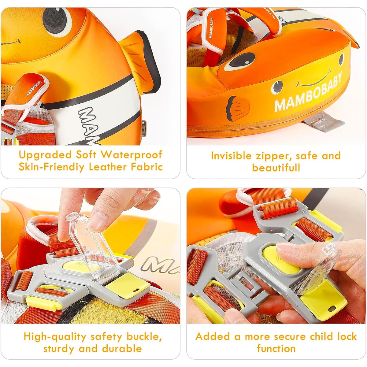 Megapuxin Mambobaby back float position shows gentle support.