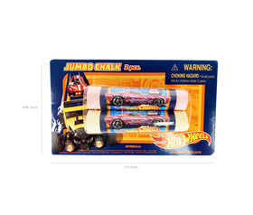 Megatoys Hot Wheels chalk set for sidewalk art outdoors.