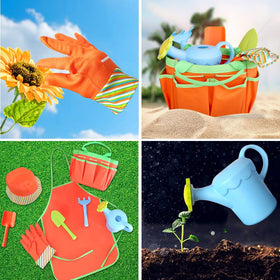Megawodar kid-friendly rake supporting imaginative gardening play