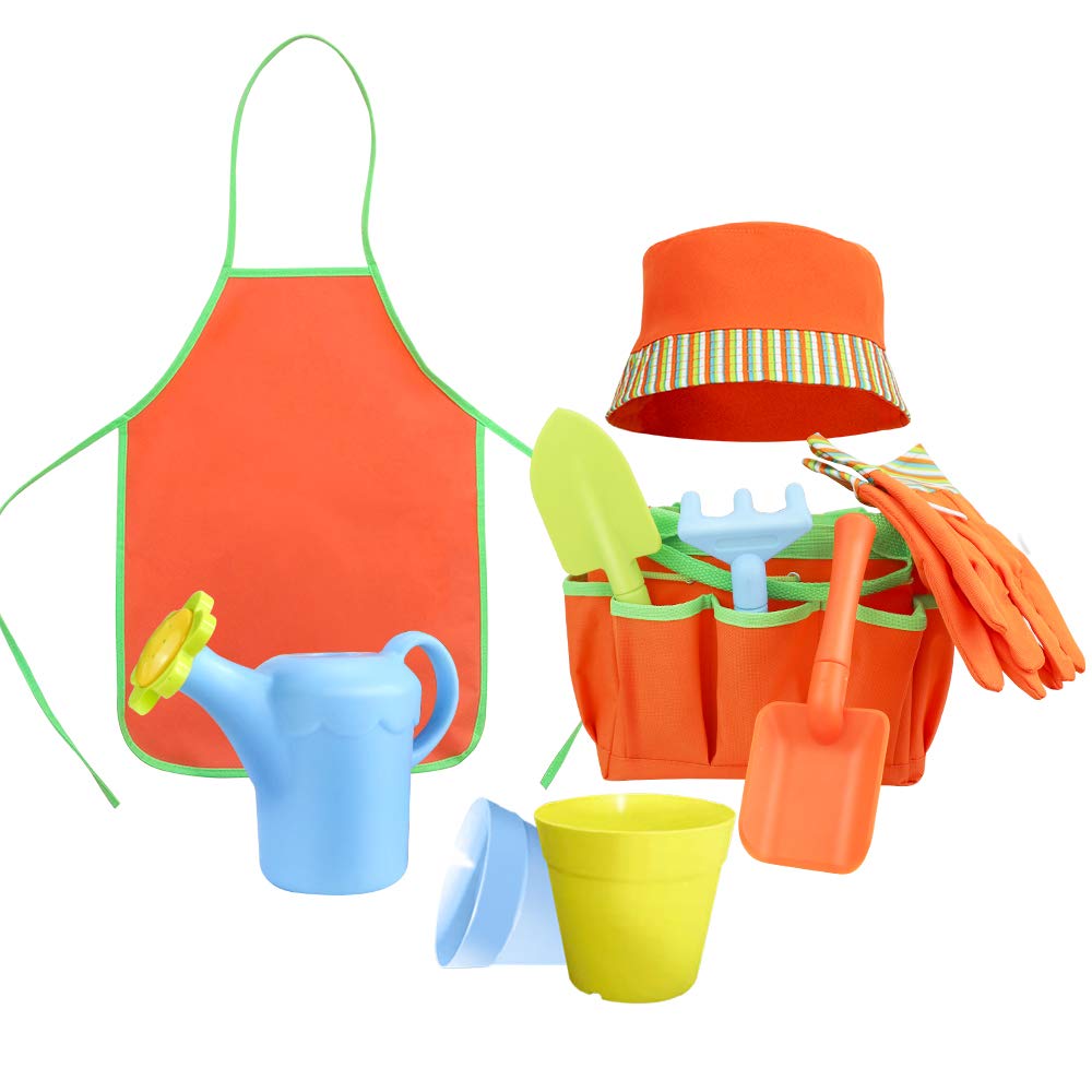 Megawodar Kids Garden Tools Set with shovel for pretend gardening and outdoor play