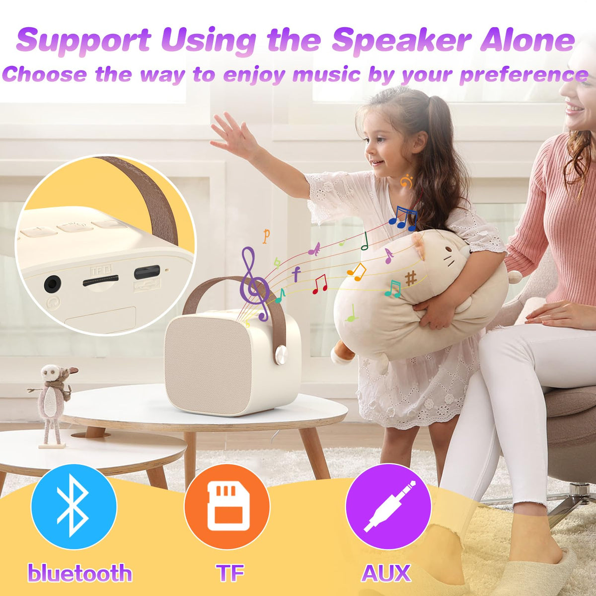 MEGUO compact microphone with easy grip for kids