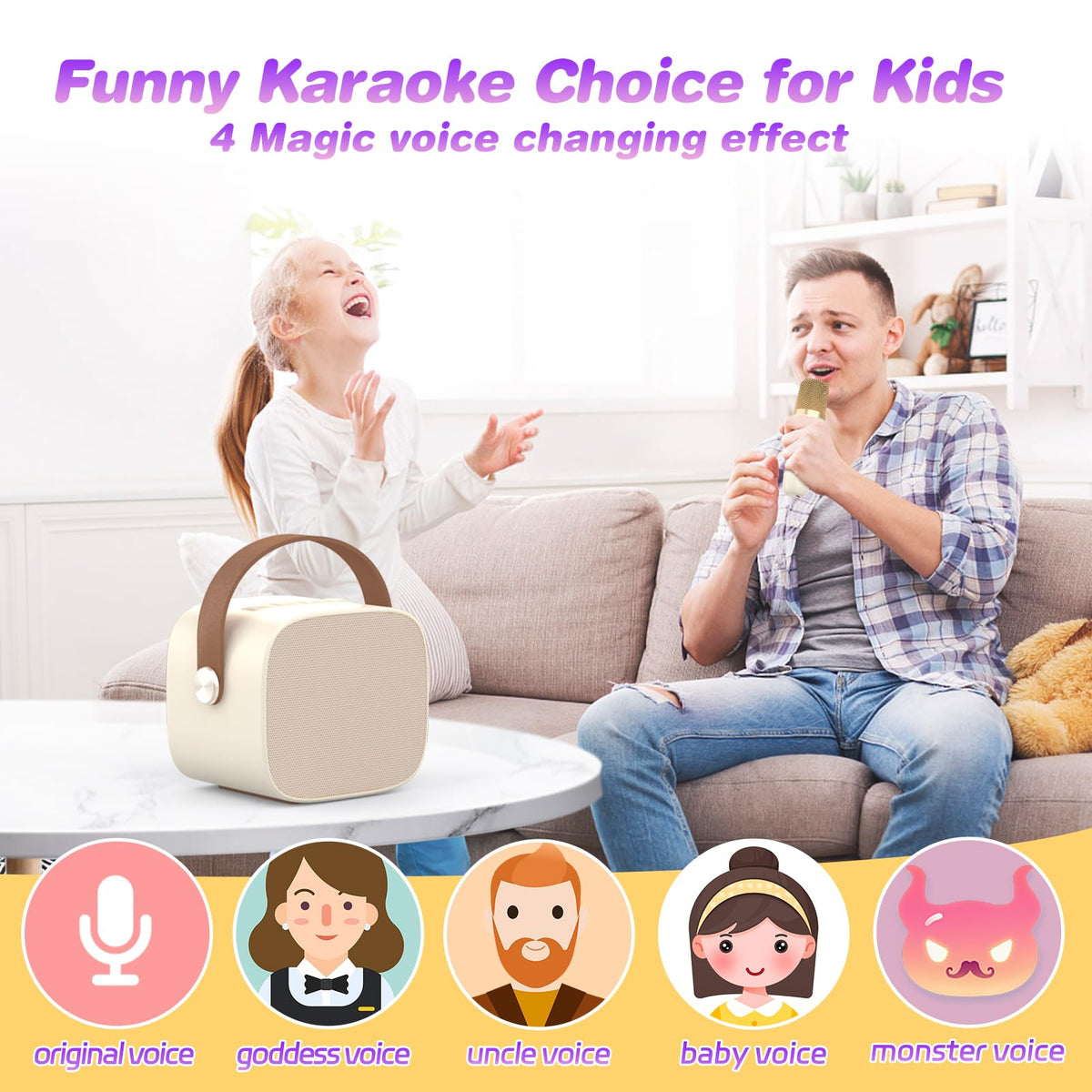 MEGUO wireless microphone for karaoke parties and family fun