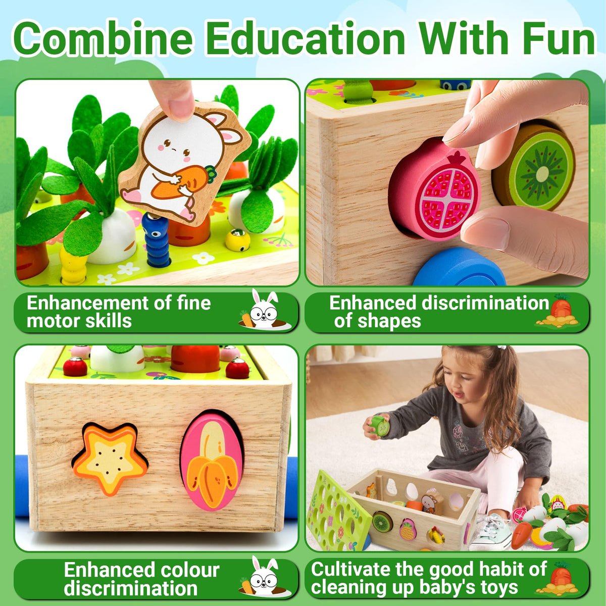 MEGRANATE caterpillar pieces encourage grip development and imaginative play